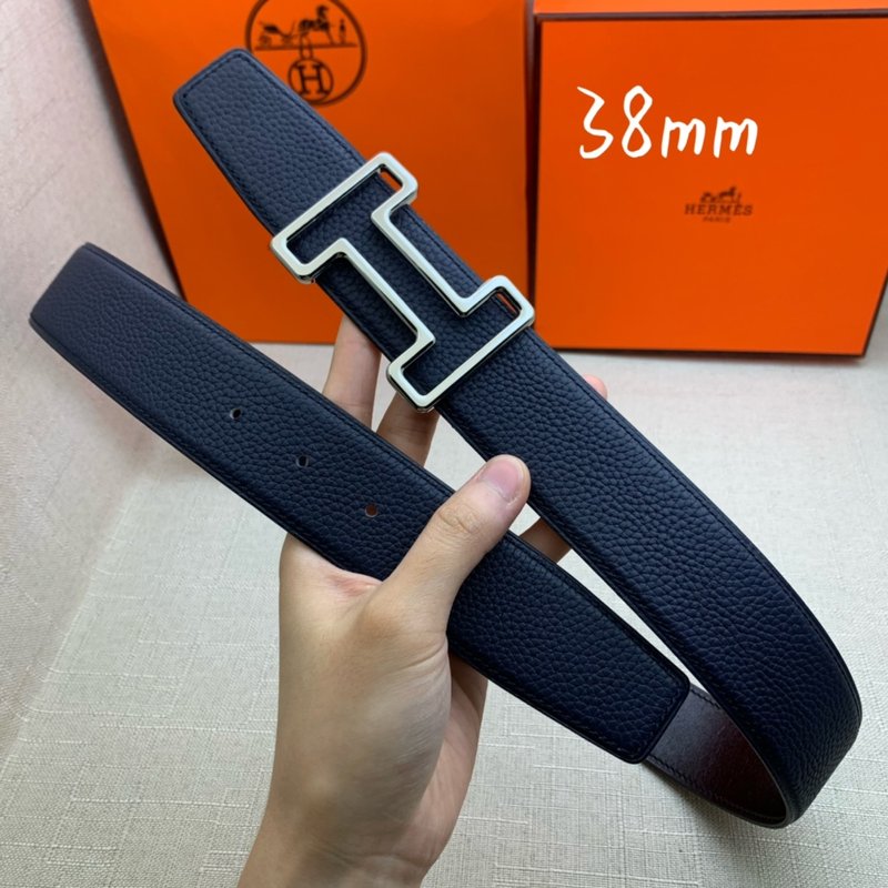 에르메스 양면 가죽 벨트 38mm 네이비 001-193176