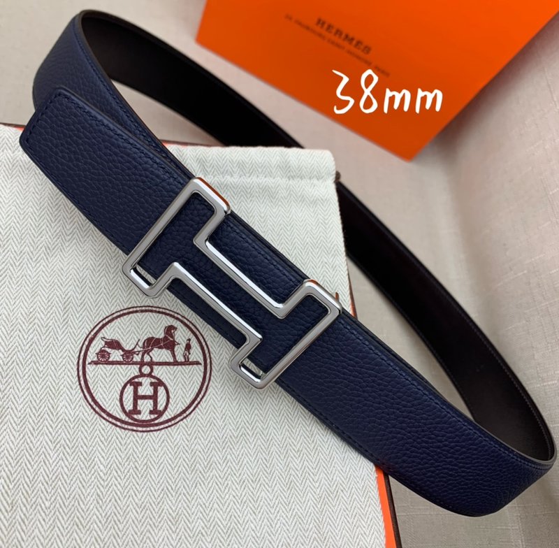 에르메스 양면 가죽 벨트 38mm 네이비 001-193176