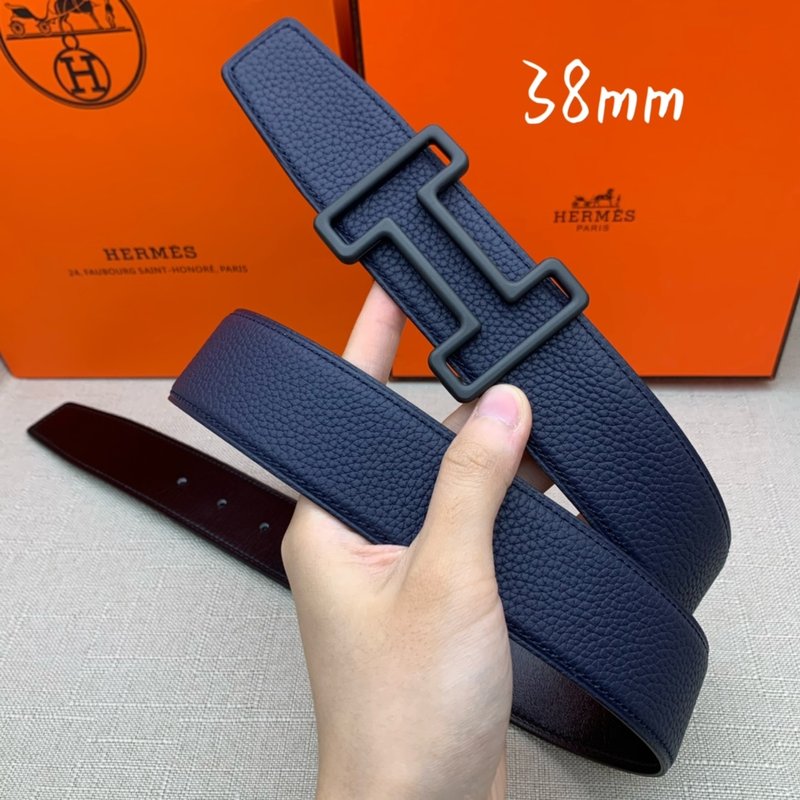 에르메스 양면 가죽 벨트 38mm 네이비 001-193176