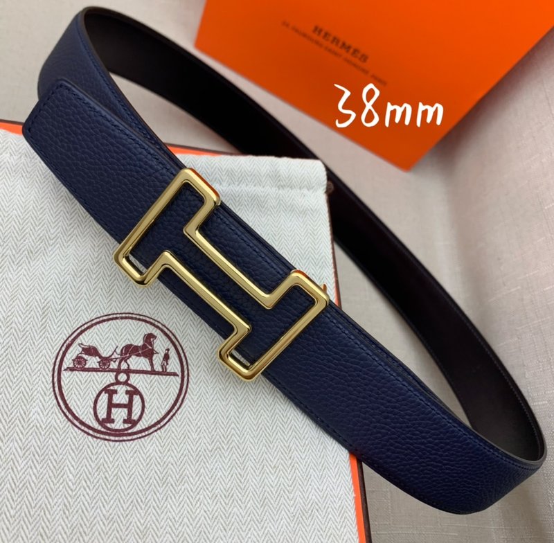 에르메스 양면 가죽 벨트 38mm 네이비 001-193176