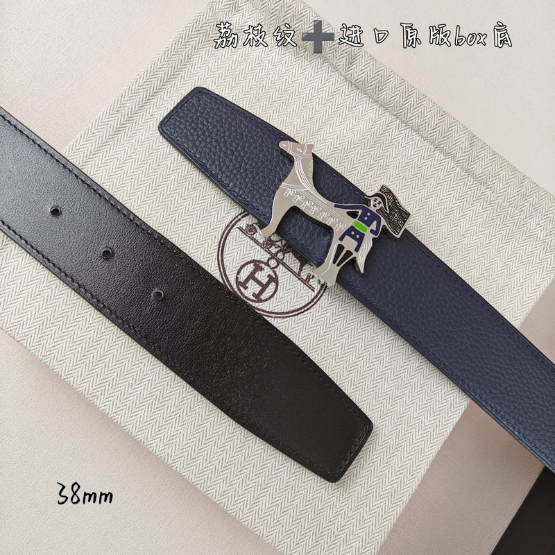 에르메스 양면 소가죽 H 버클 벨트 38mm 001-193186