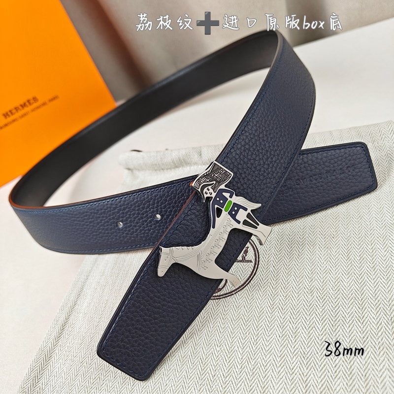 에르메스 양면 소가죽 H 버클 벨트 38mm 001-193186