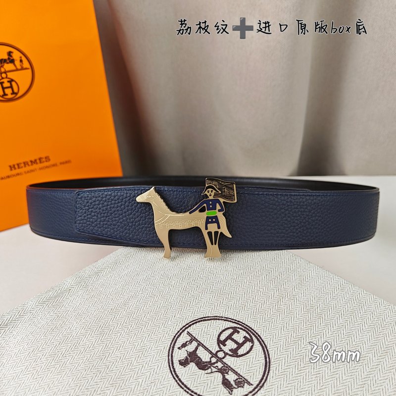 에르메스 양면 소가죽 H 버클 벨트 38mm 001-193186