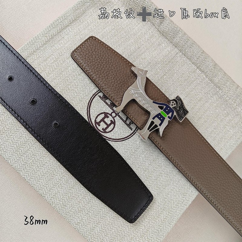 에르메스 양면 H 버클 소가죽 벨트 38mm 001-193187