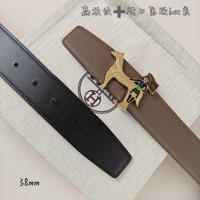 에르메스 양면 H 버클 소가죽 벨트 38mm 001-193187