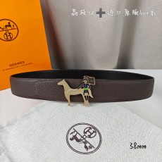 에르메스 양면 소가죽 H 버클 벨트 38mm 001-193189