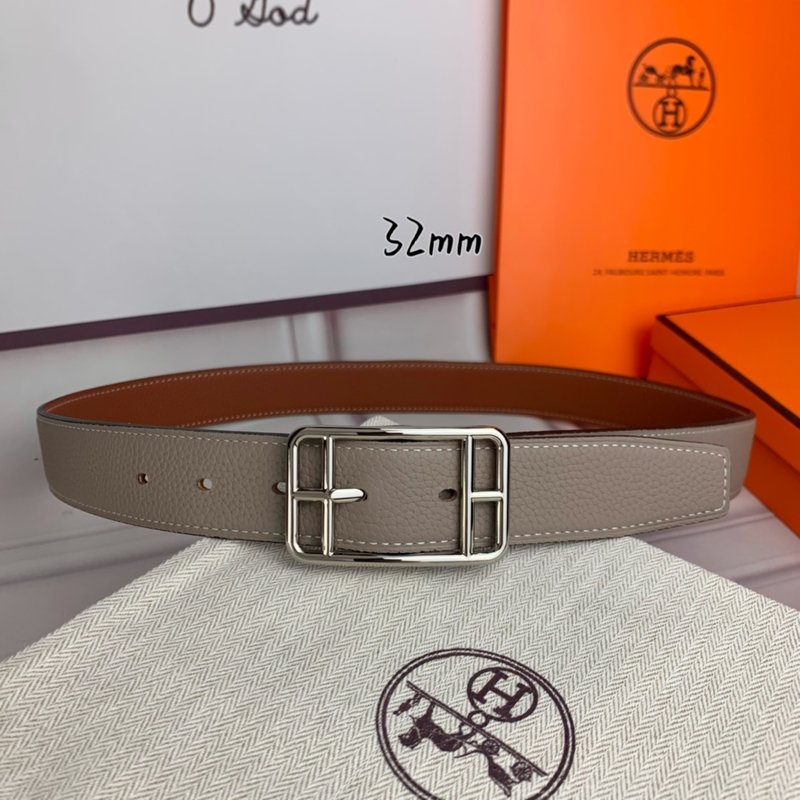 에르메스 양면 리치 그레인 핀 버클 벨트 32mm 001-193208