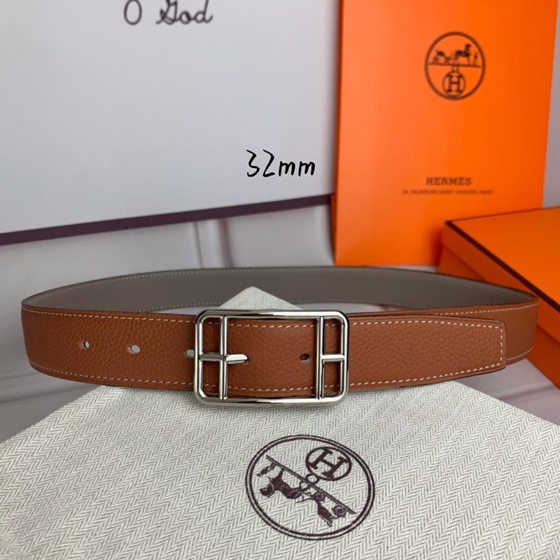 에르메스 양면 리치 그레인 핀 버클 벨트 32mm 001-193208