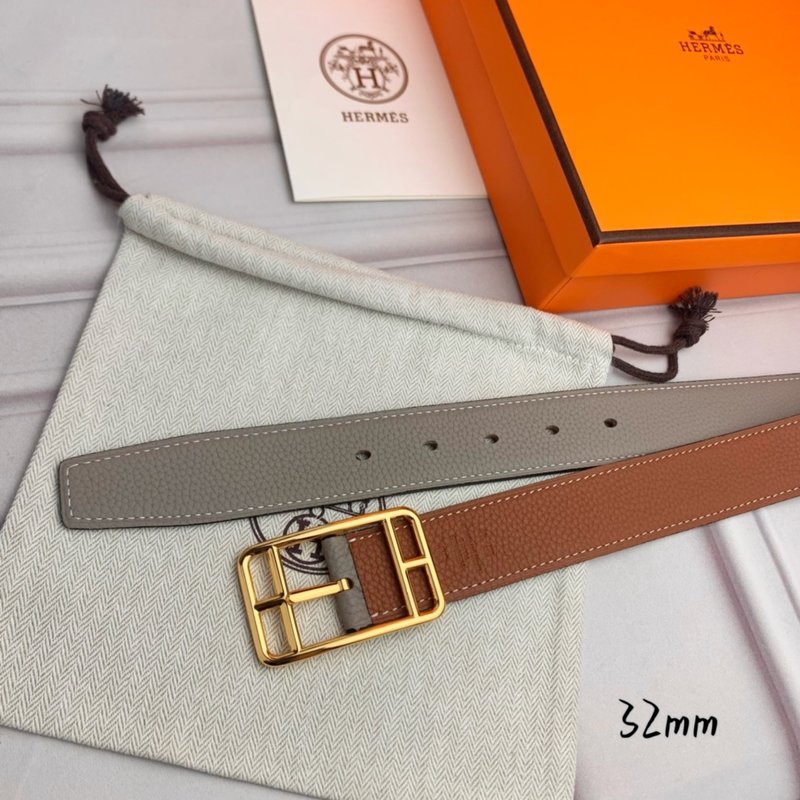 에르메스 양면 리치 그레인 핀 버클 벨트 32mm 001-193208