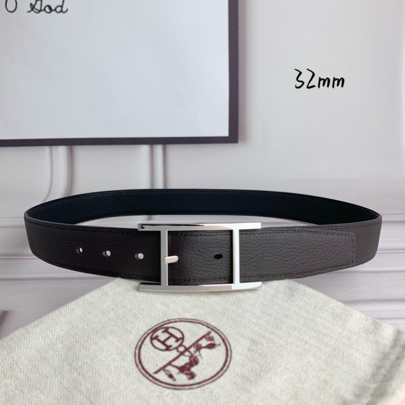 에르메스 양면 리치 그레인 핀 버클 벨트 001-193211