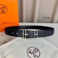 에르메스 H 버클 블랙 양면 가죽 벨트 001-193216