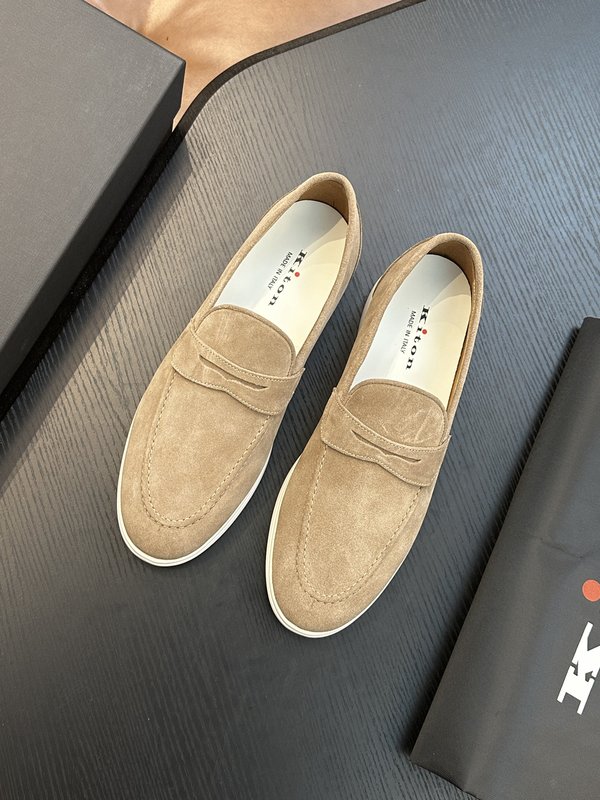 Kiton 남성 송아지 가죽 스니커즈 001-193868