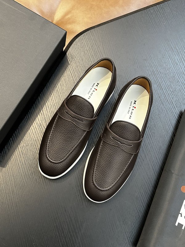 Kiton 남성 송아지 가죽 운동화 001-193870