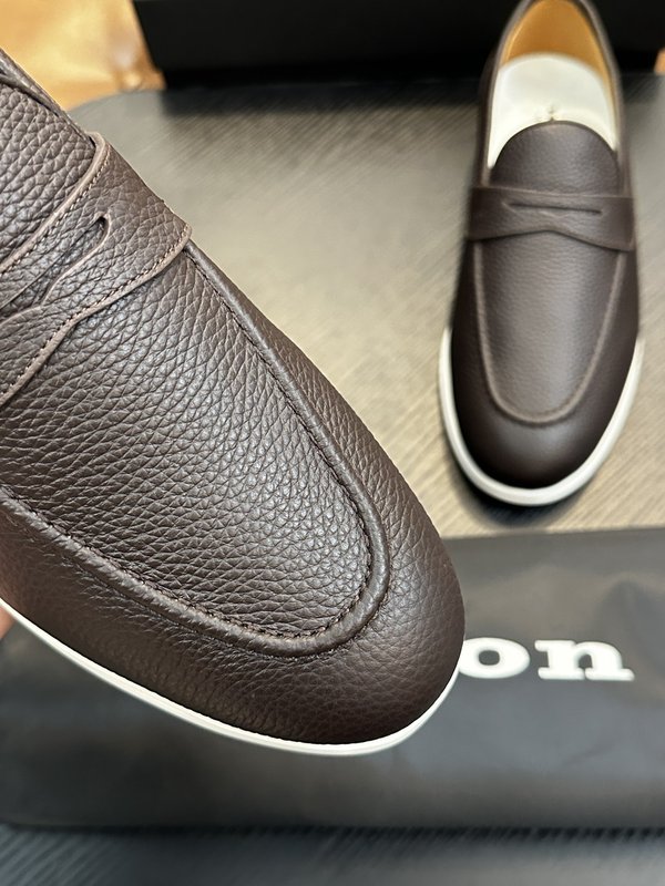 Kiton 남성 송아지 가죽 운동화 001-193870