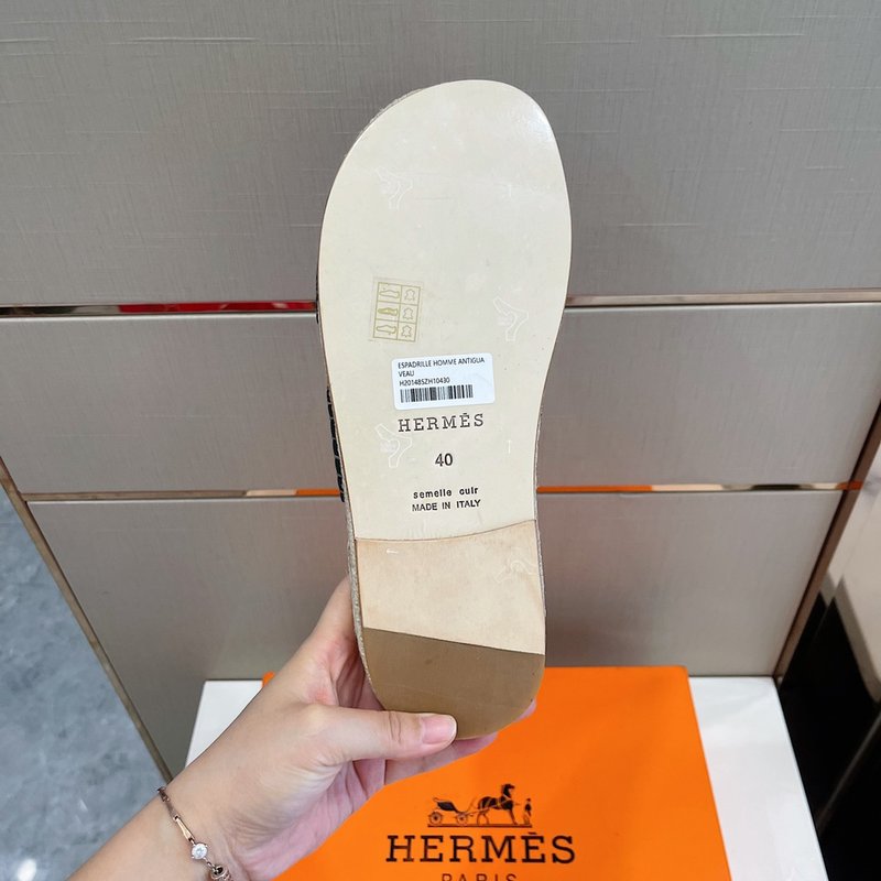 에르메스 안티구아 에스파드릴 슬리퍼 001-194346