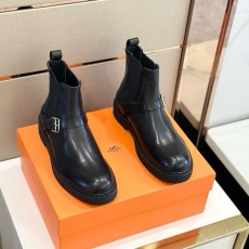 에르메스 가을 겨울 소가죽 남성 앵클부츠 001-194502