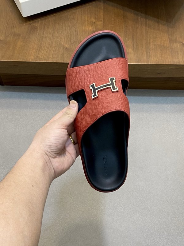 에르메스 신제품 소가죽 미끄럼 방지 슬리퍼 001-194565