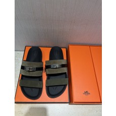 에르메스 H 버클 남성 가죽 슬리퍼 001-194626