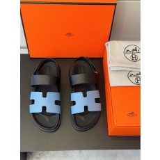 P570 에르메스 타일 남성 가죽 샌들 001-195002