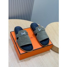 에르메스 H 버클 남성 가죽 슬리퍼 001-195025
