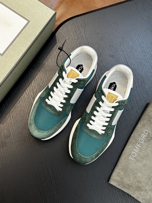 TOM FORD Cambridge 가죽 로우탑 스니커즈 001-195098