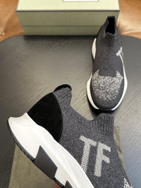 TOM FORD 로우탑 니트 스니커즈 001-195114