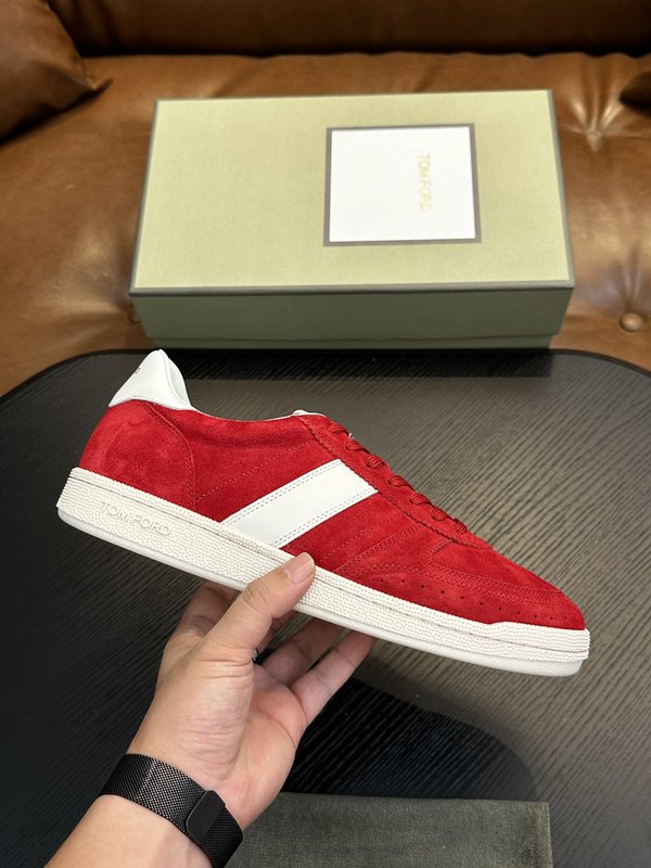 TOM FORD Cambridge 가죽 로우톱 스니커즈 001-195155