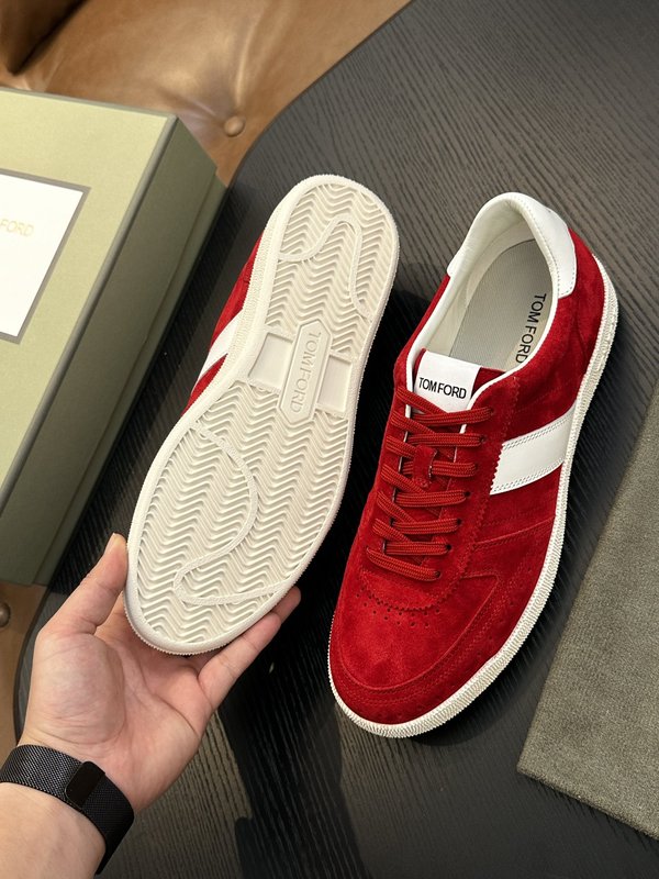 TOM FORD Cambridge 가죽 로우톱 스니커즈 001-195155