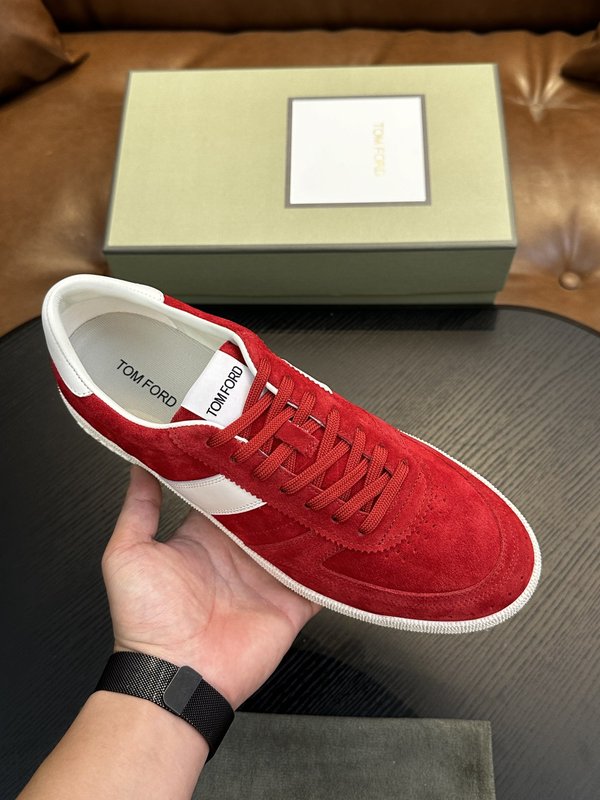 TOM FORD Cambridge 가죽 로우톱 스니커즈 001-195155