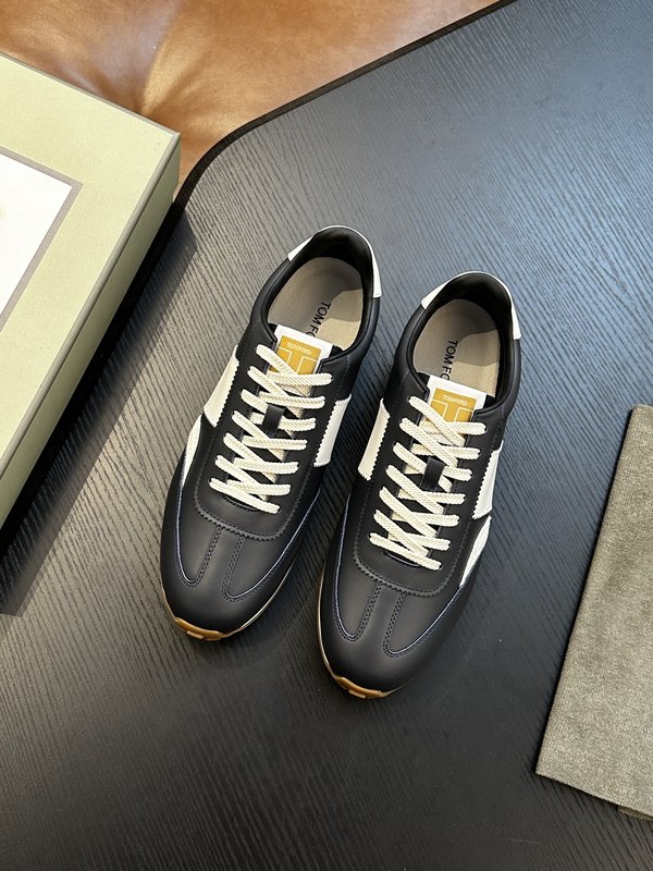 TOM FORD 소가죽 로우탑 스니커즈 001-195158