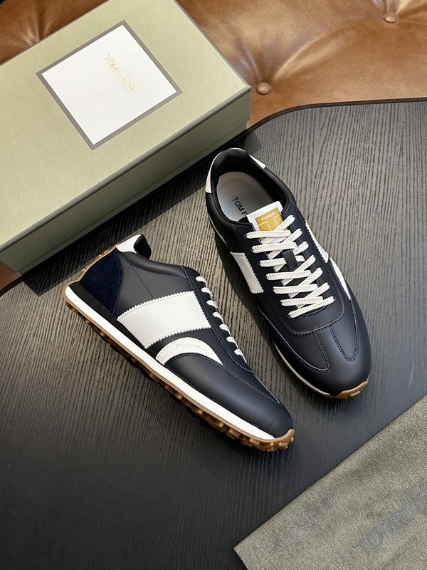 TOM FORD 소가죽 로우탑 스니커즈 001-195158
