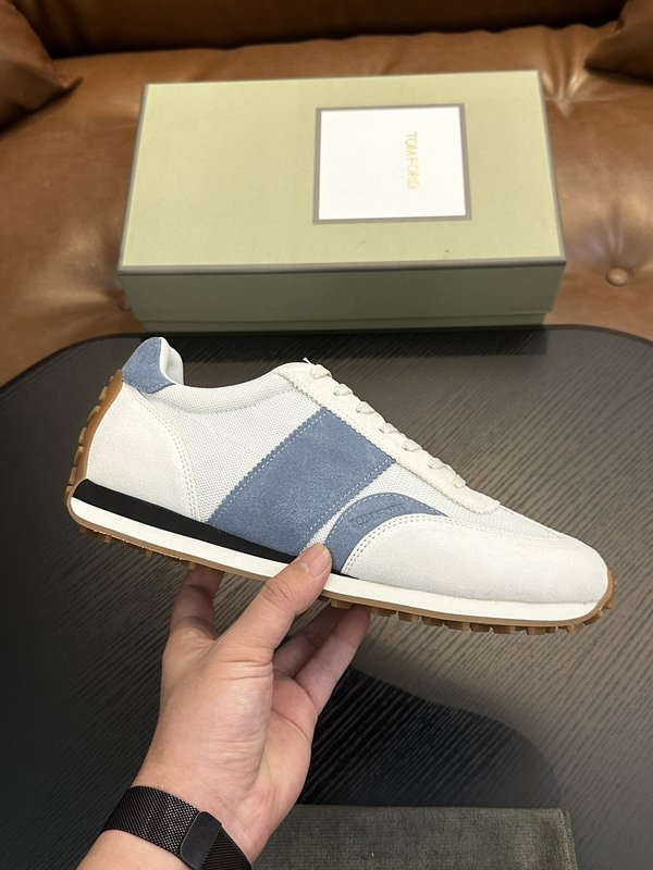 TOM FORD 가죽 로우탑 스니커즈 001-195165