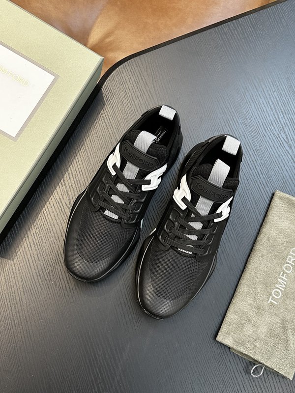 TOM FORD 가죽 로우탑 스니커즈 001-195173