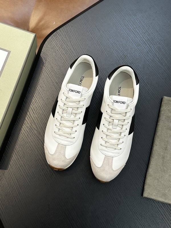 TOM FORD 캠브리지 소가죽 로우탑 스니커즈 001-195255