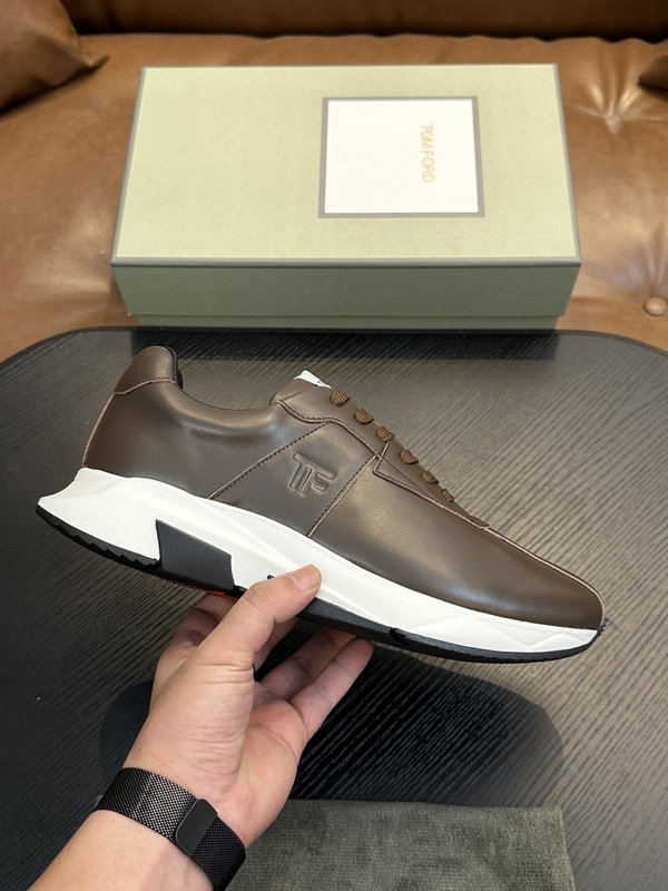 TOM FORD Cambridge 가죽 로우탑 스니커즈 001-195276