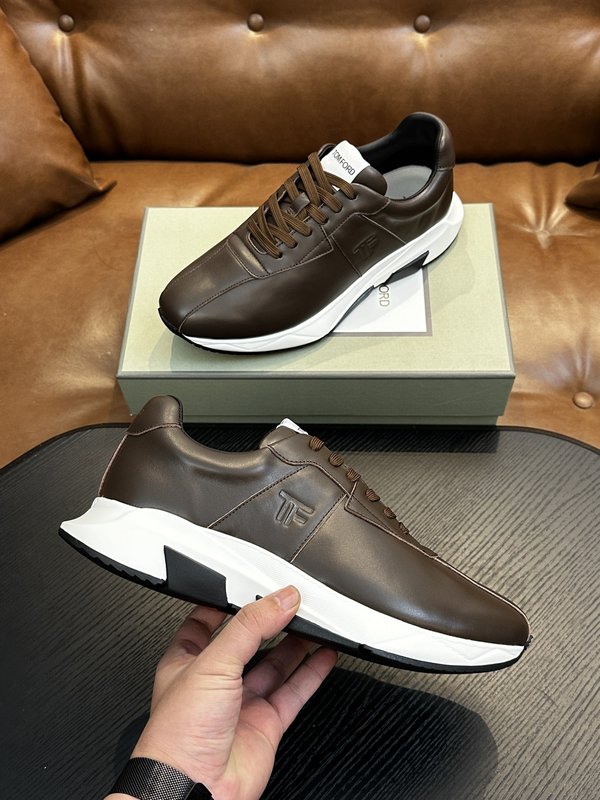 TOM FORD Cambridge 가죽 로우탑 스니커즈 001-195276