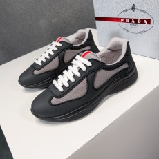 PRADA 신상 가죽 스포츠 캐주얼 화이트슈즈 001-195621