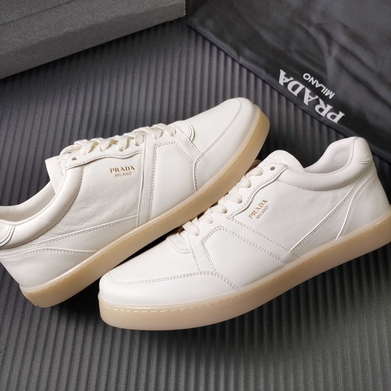 PRADA 신규 화이트 가죽 슈즈 001-195814