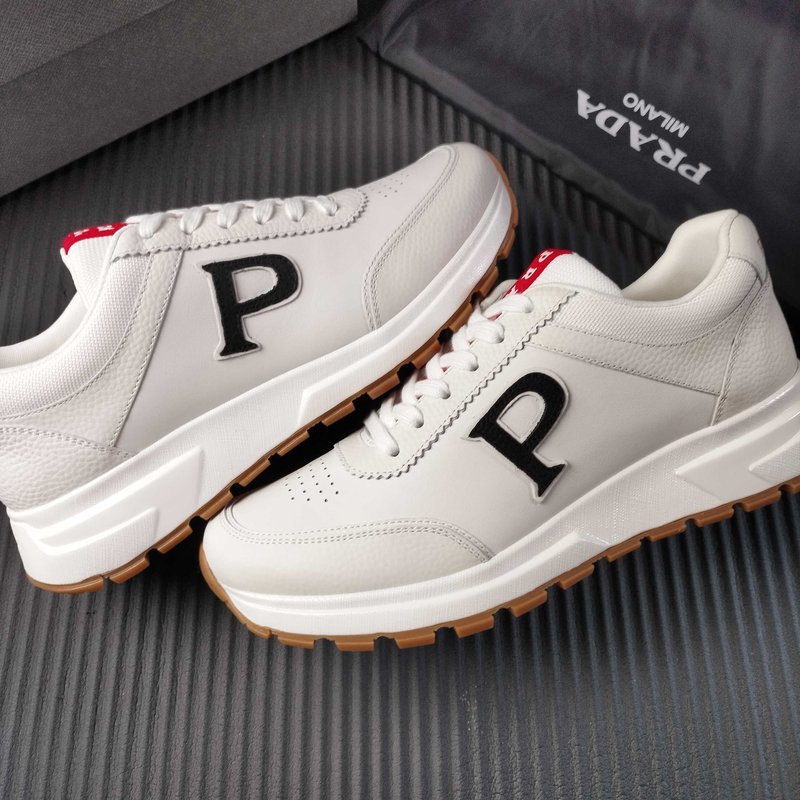 PRADA 화이트 가죽 신제품 신발 001-195824