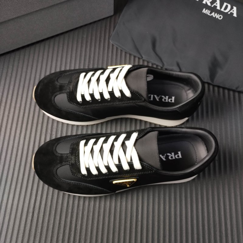 PRADA 블랙 패브릭 캐주얼슈즈 001-195827