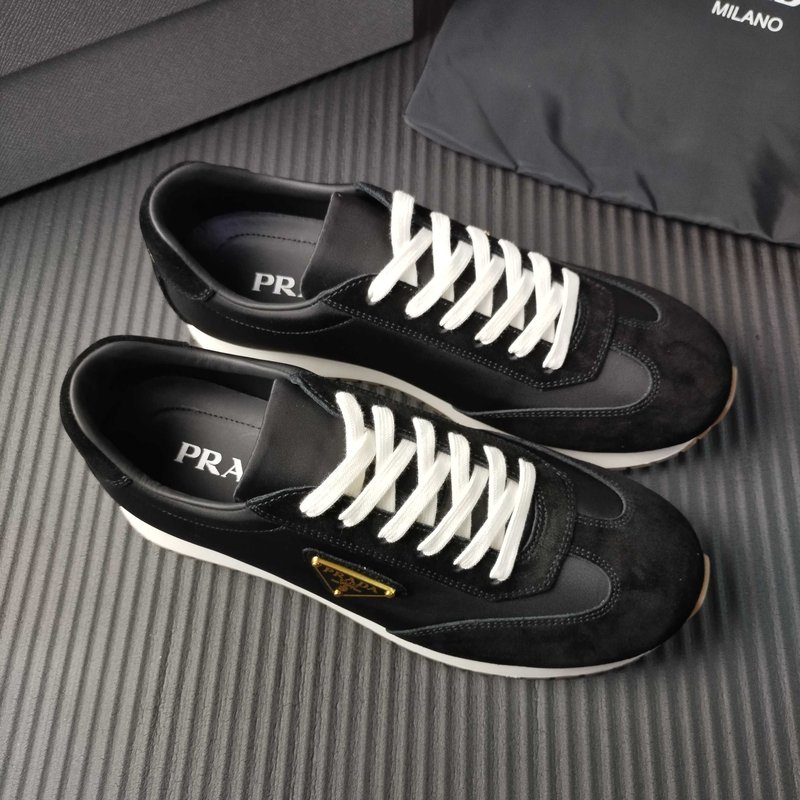 PRADA 블랙 패브릭 캐주얼슈즈 001-195827