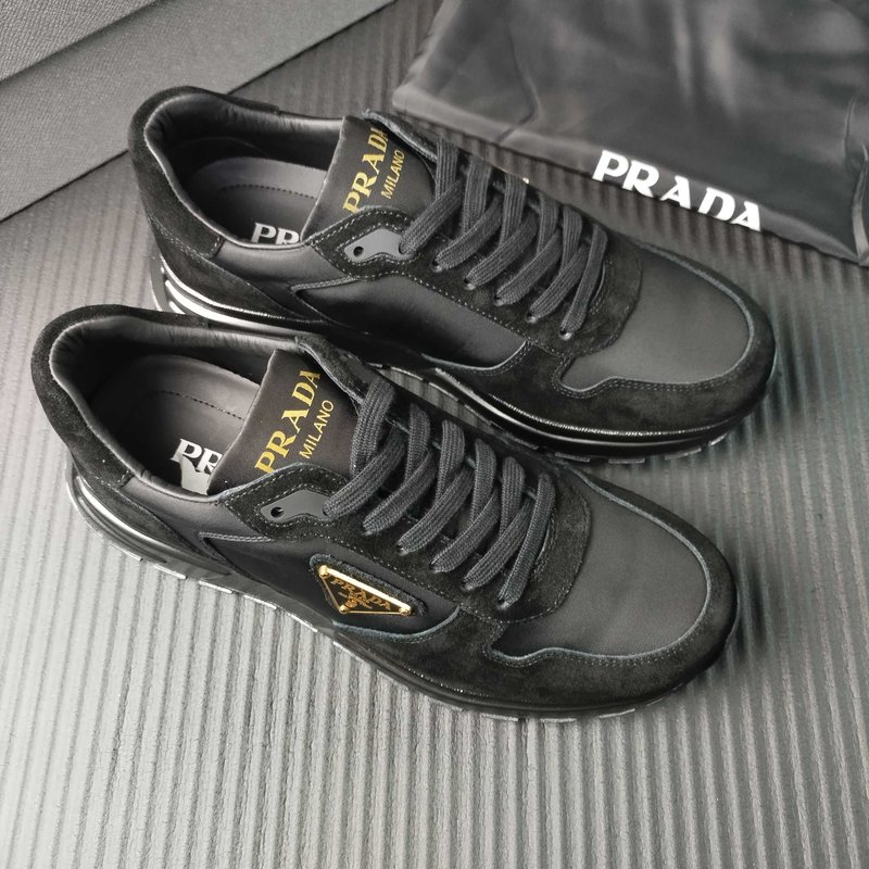 PRADA 프라다 블랙 패브릭 슈즈 001-195831