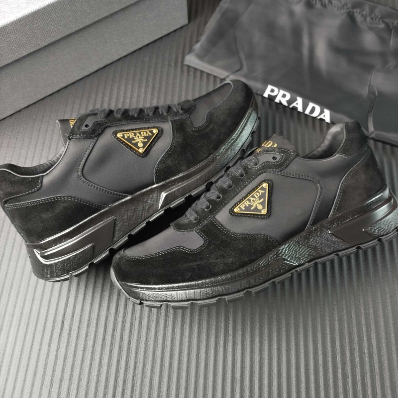 PRADA 프라다 블랙 패브릭 슈즈 001-195831