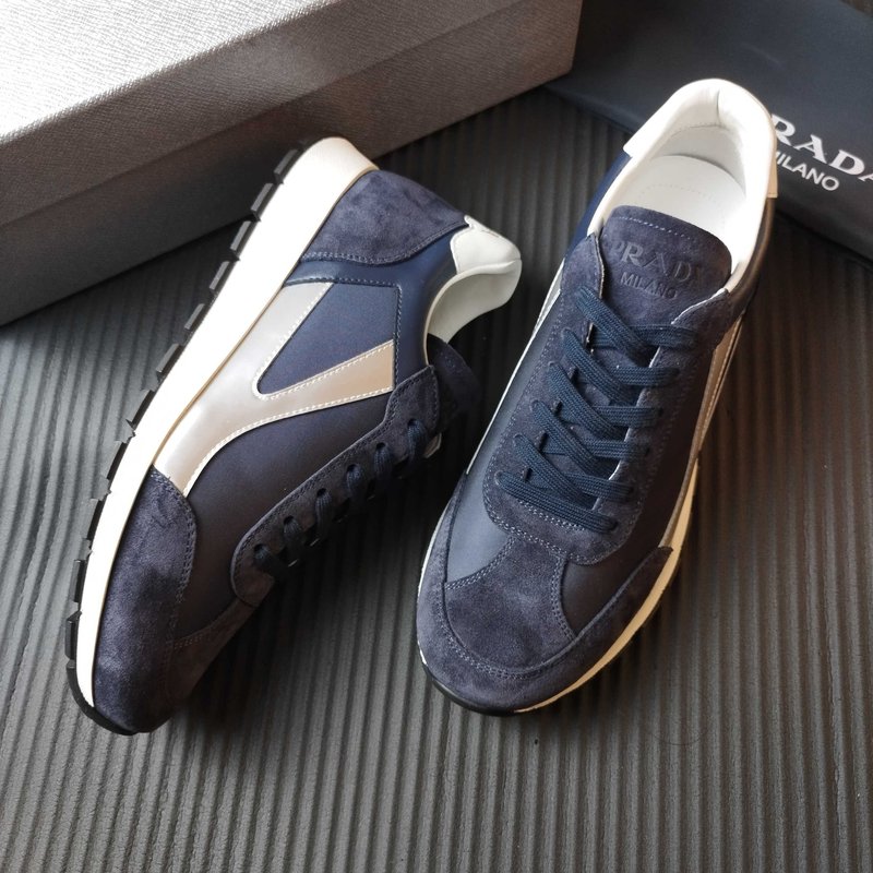 PRADA 507 블루 스웨이드 운동화 001-195973
