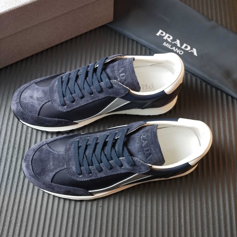 PRADA 507 블루 스웨이드 운동화 001-195973
