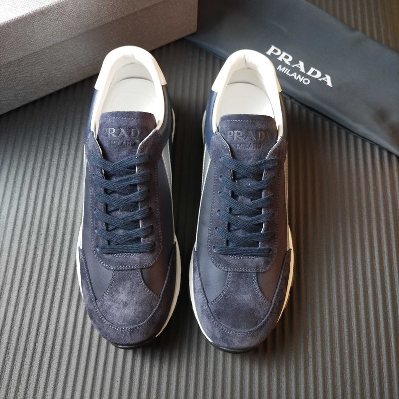 PRADA 507 블루 스웨이드 운동화 001-195973