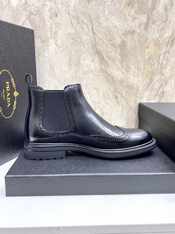 PRADA 가정품 사피아노 첼시 부츠 001-195995