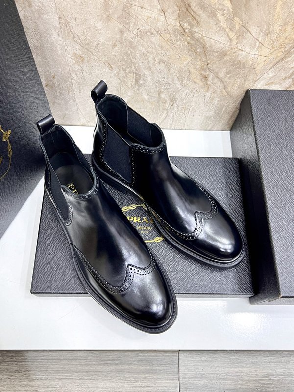 PRADA 가정품 사피아노 첼시 부츠 001-195995
