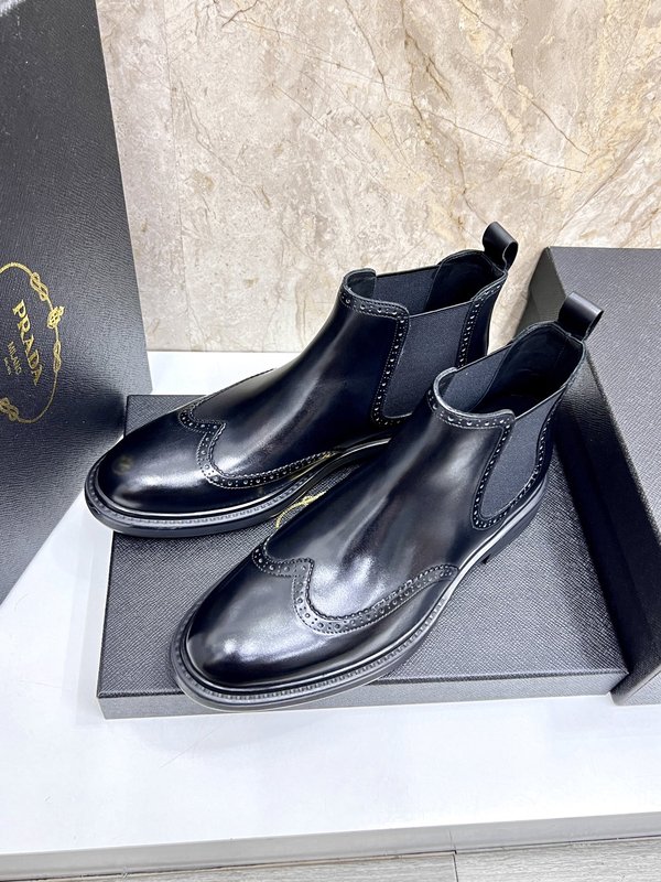 PRADA 가정품 사피아노 첼시 부츠 001-195995