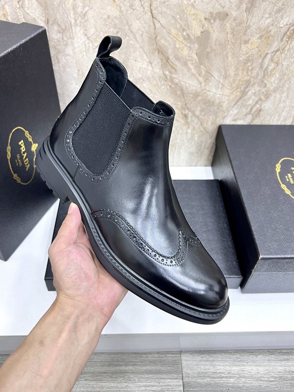 PRADA 가정품 사피아노 첼시 부츠 001-195995